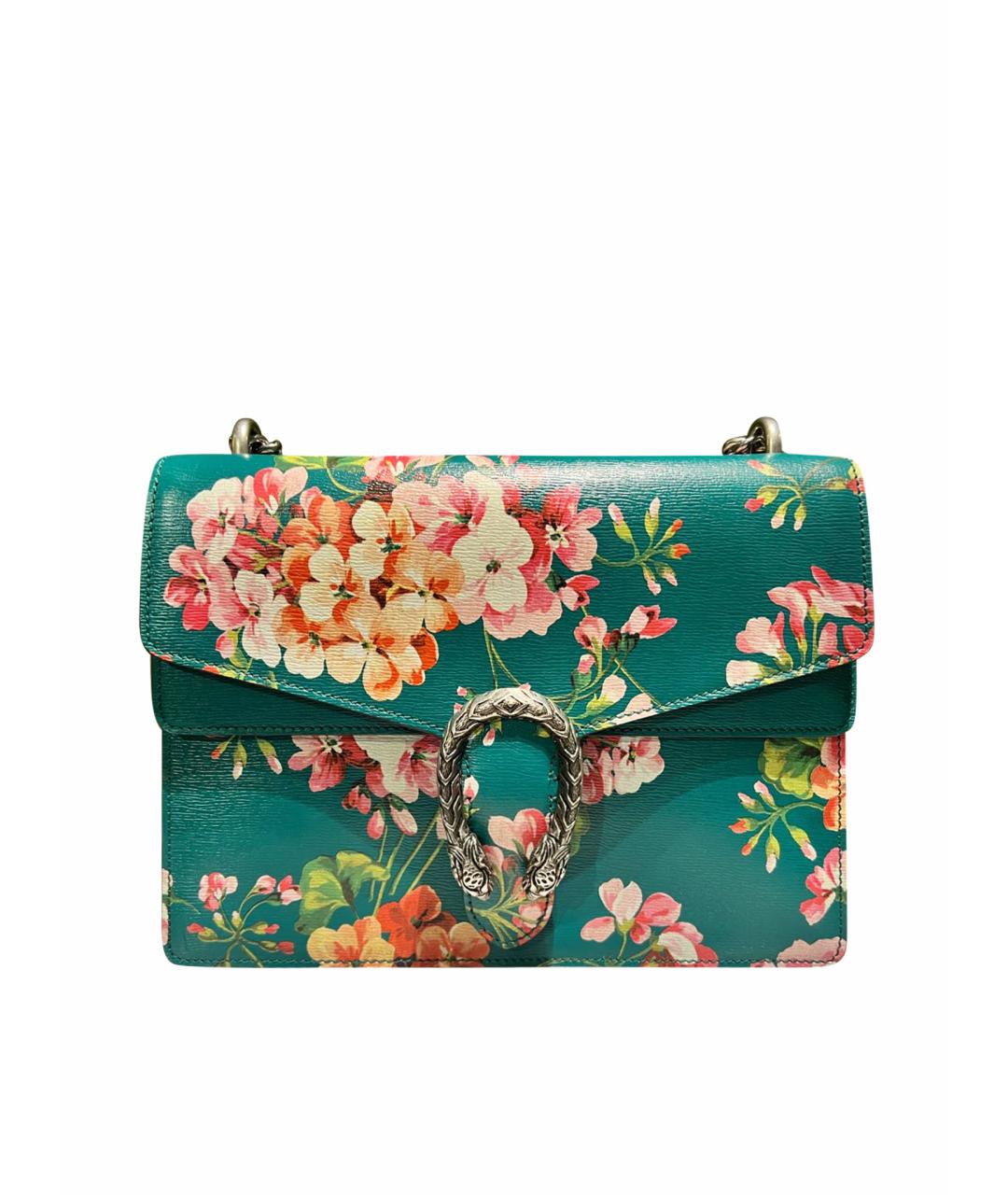 GUCCI Зеленая кожаная сумка через плечо, фото 1