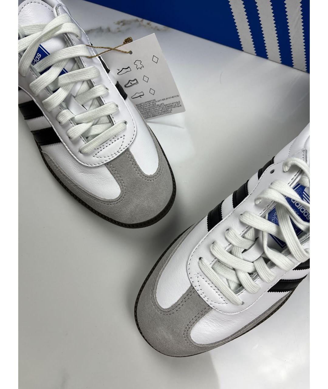 ADIDAS Белые кожаные кеды, фото 6