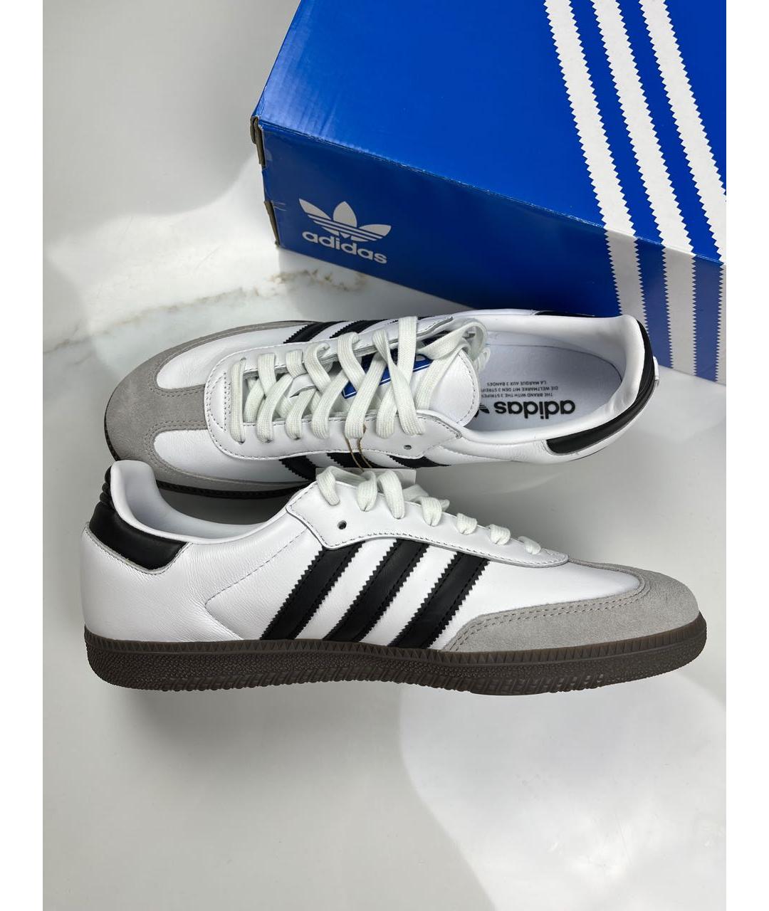 ADIDAS Белые кожаные кеды, фото 7