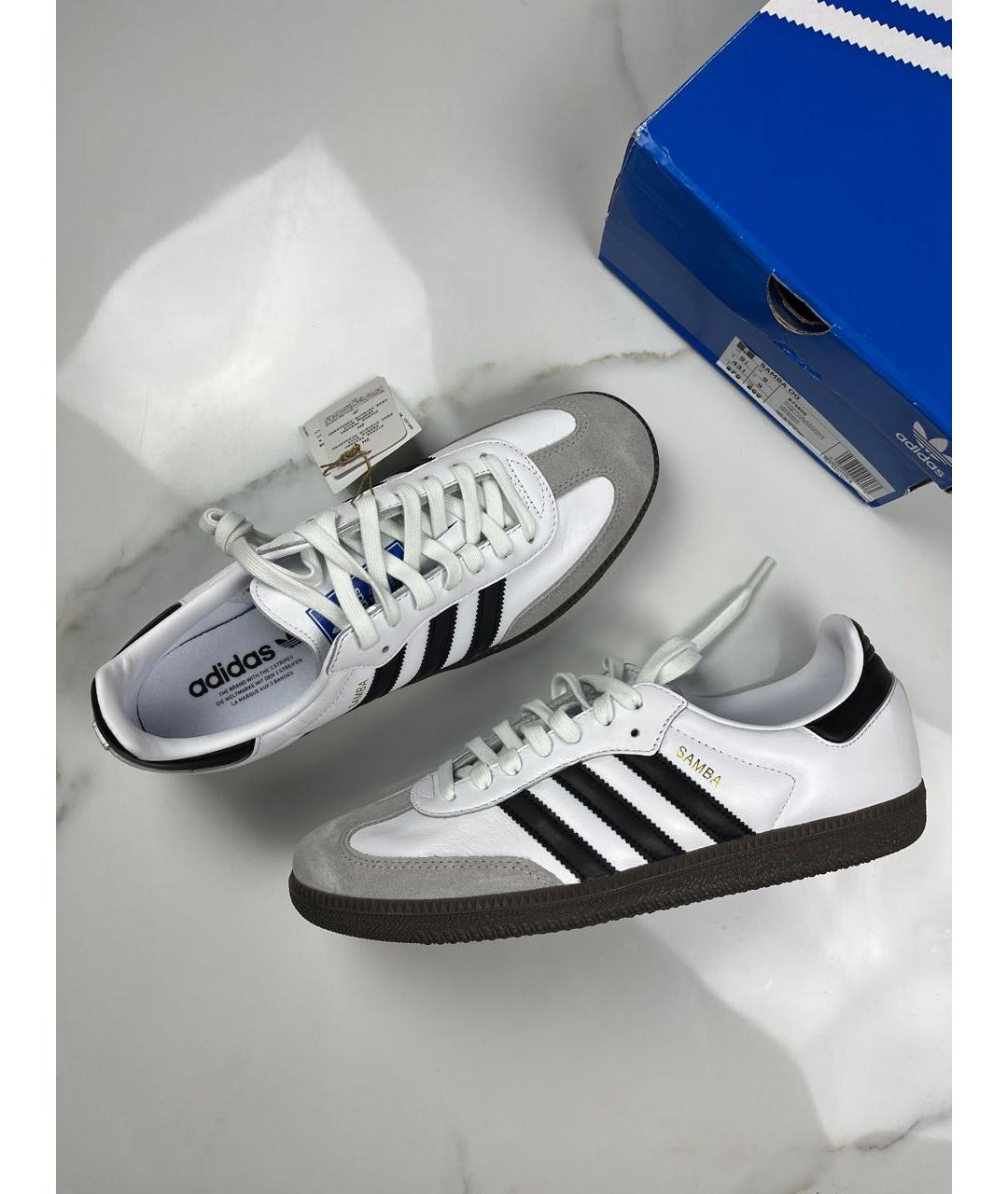 ADIDAS Белые кожаные кеды, фото 5