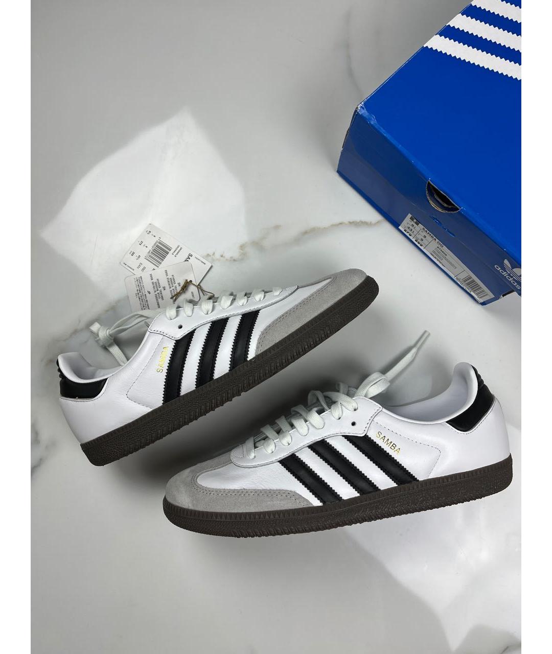 ADIDAS Белые кожаные кеды, фото 4