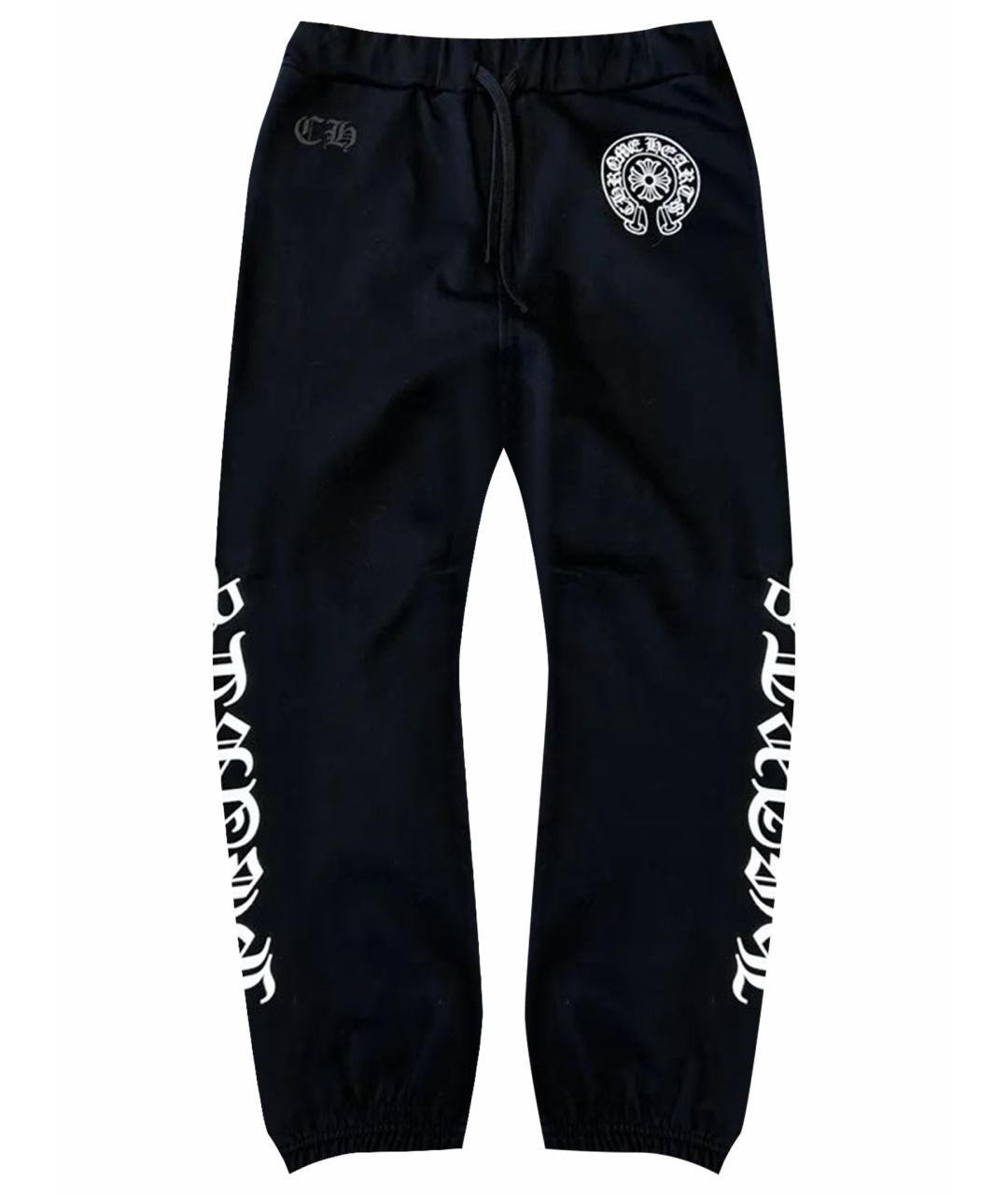 CHROME HEARTS Черные хлопковые повседневные брюки, фото 1