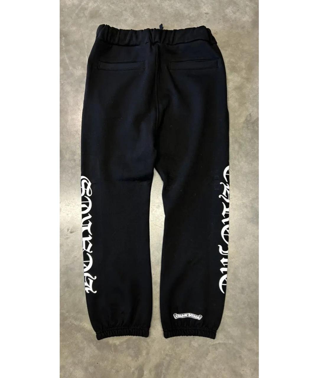 CHROME HEARTS Черные хлопковые повседневные брюки, фото 2