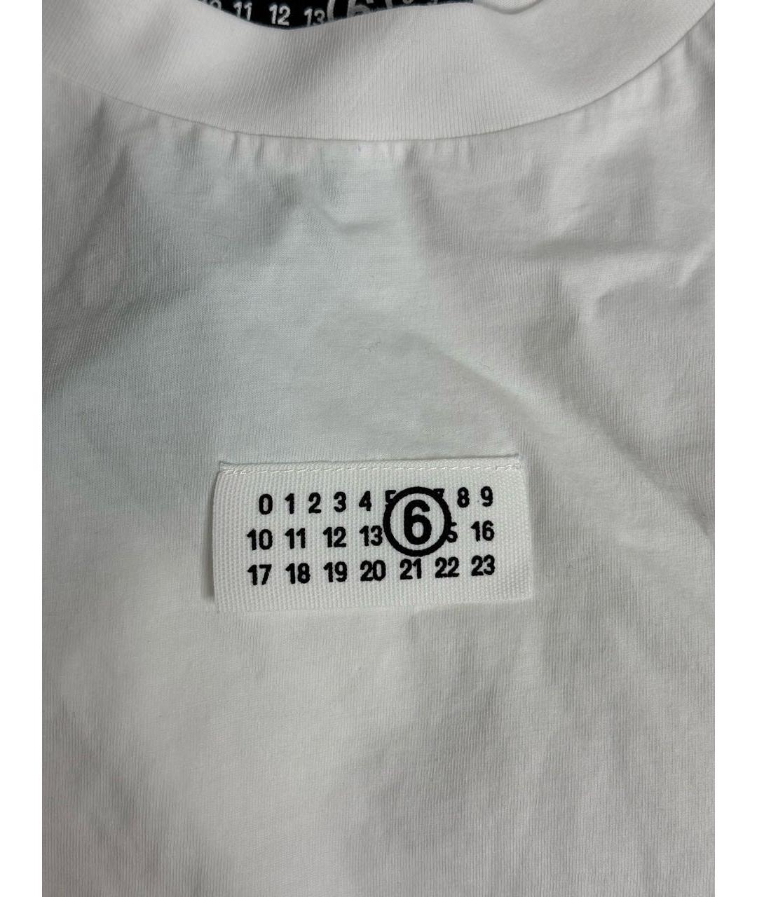 MM6 MAISON MARGIELA Белая хлопковая футболка, фото 3