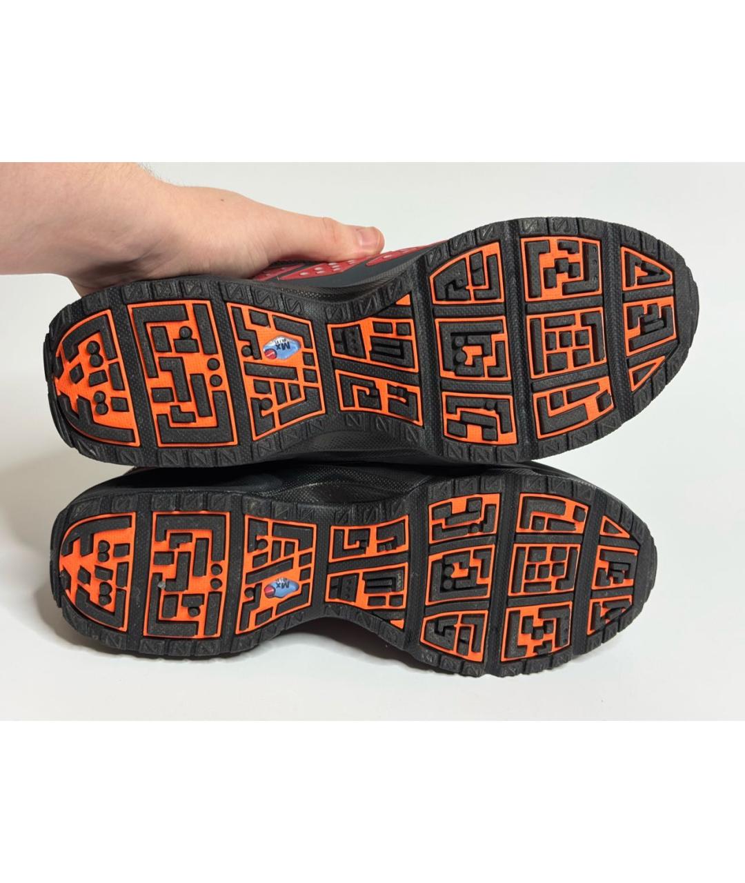 NIKE Красные синтетические низкие кроссовки / кеды, фото 3