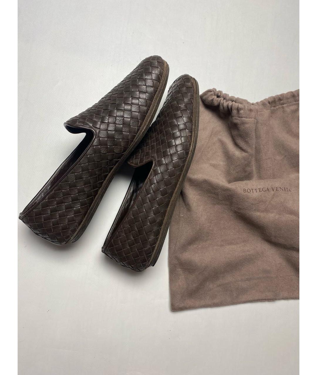 BOTTEGA VENETA Коричневые кожаные лоферы, фото 3