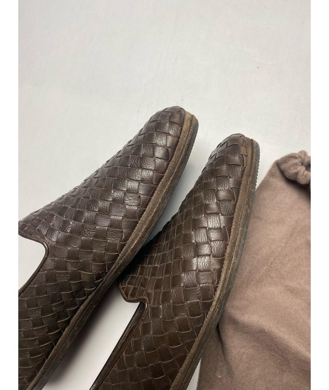 BOTTEGA VENETA Коричневые кожаные лоферы, фото 6