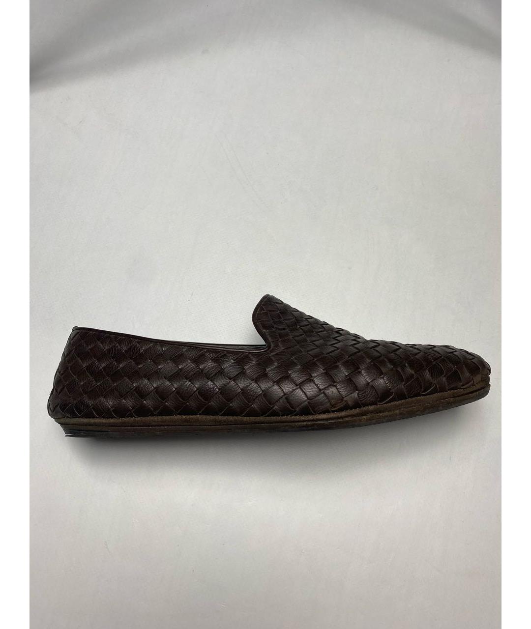 BOTTEGA VENETA Коричневые кожаные лоферы, фото 8