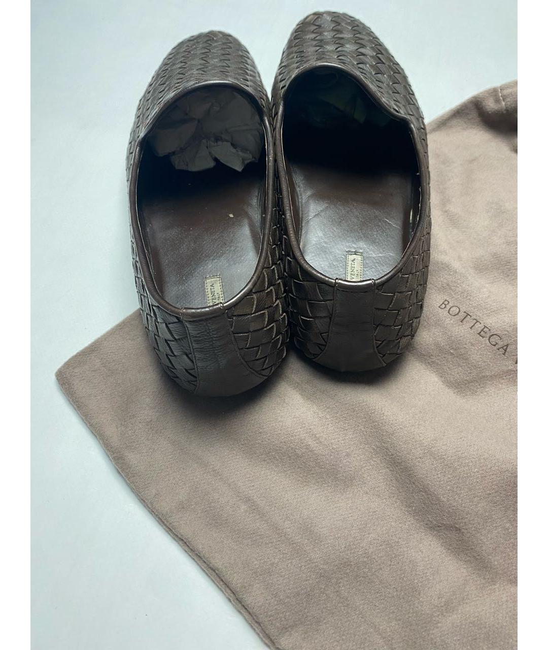 BOTTEGA VENETA Коричневые кожаные лоферы, фото 4