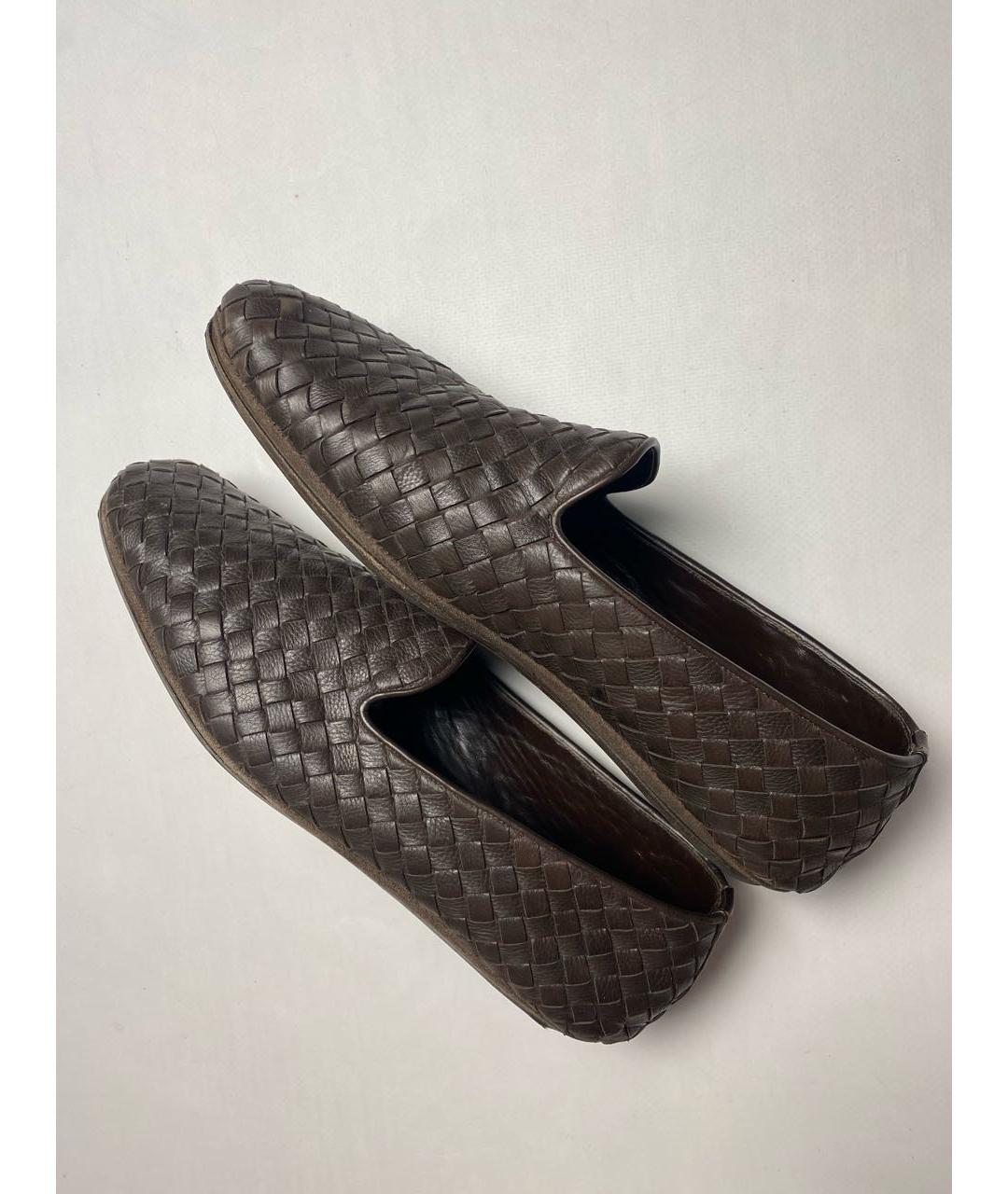 BOTTEGA VENETA Коричневые кожаные лоферы, фото 7