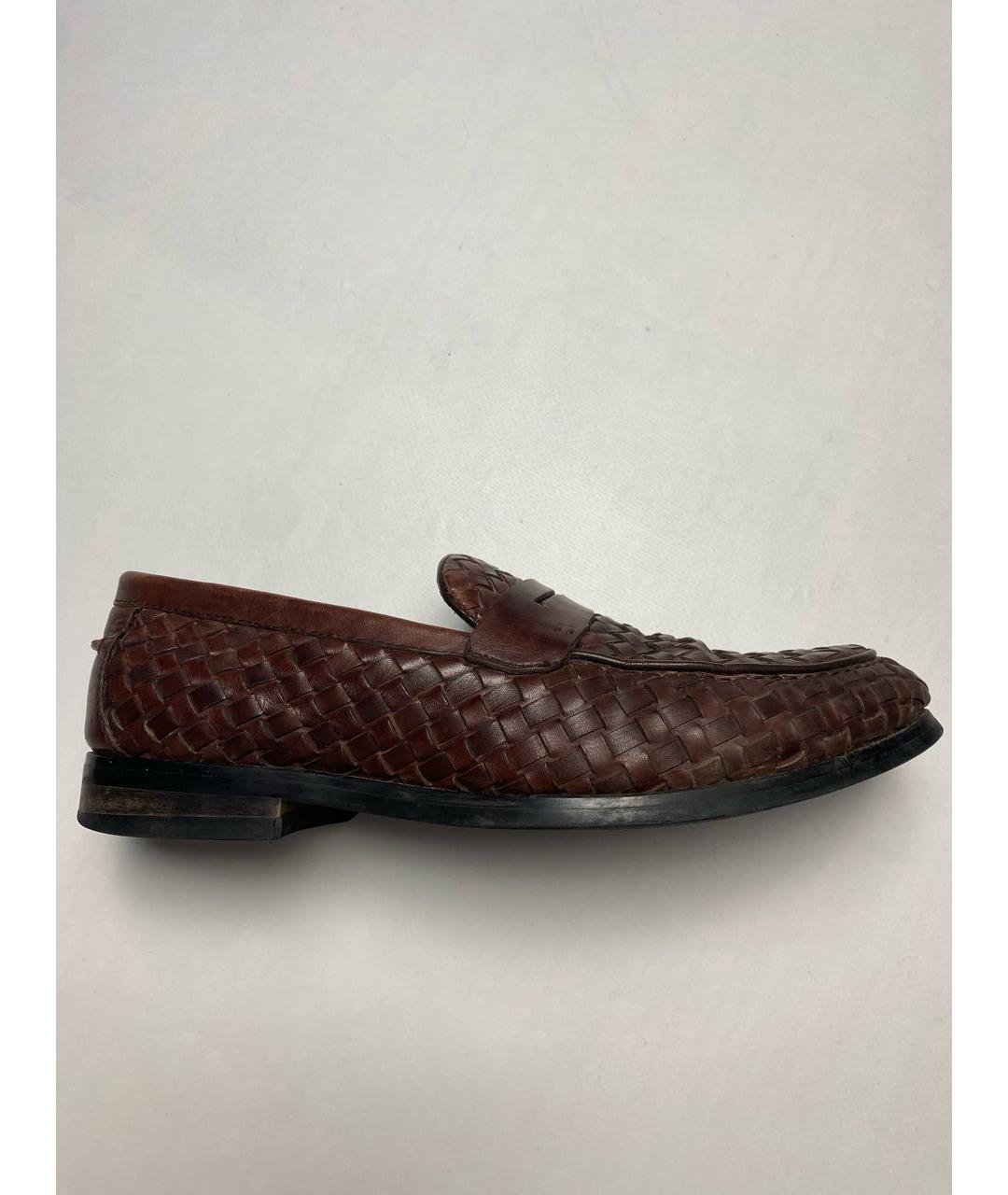 BOTTEGA VENETA Коричневые кожаные лоферы, фото 9