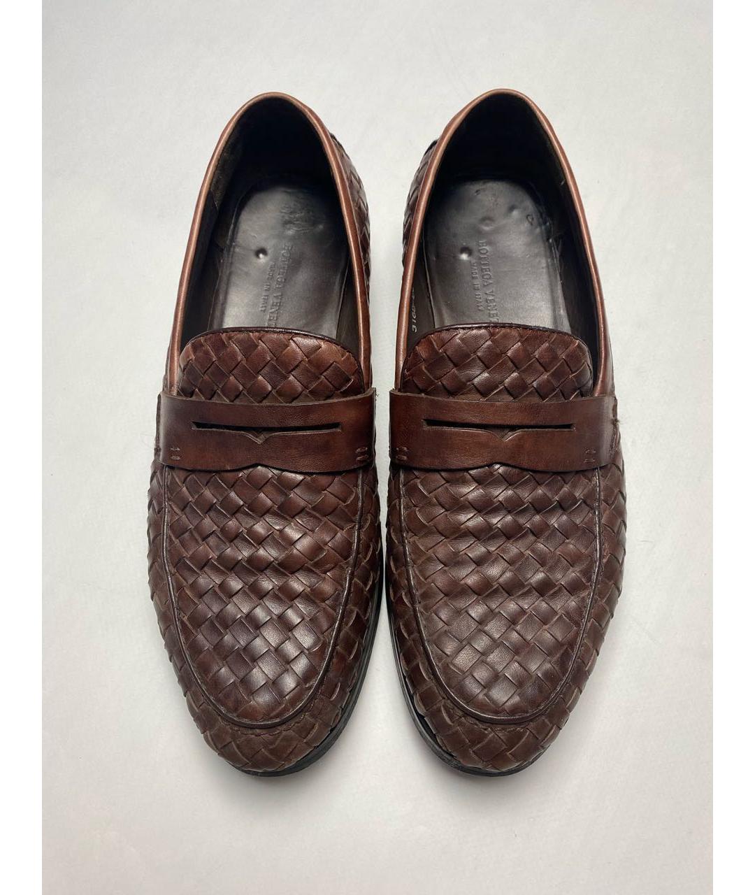 BOTTEGA VENETA Коричневые кожаные лоферы, фото 2