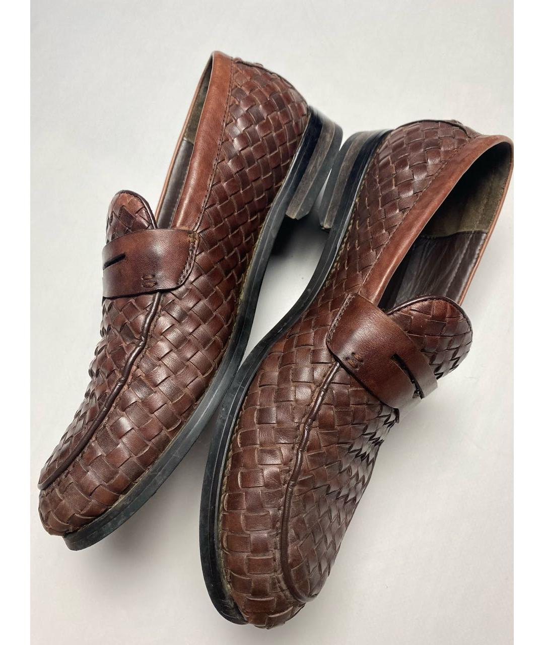 BOTTEGA VENETA Коричневые кожаные лоферы, фото 5