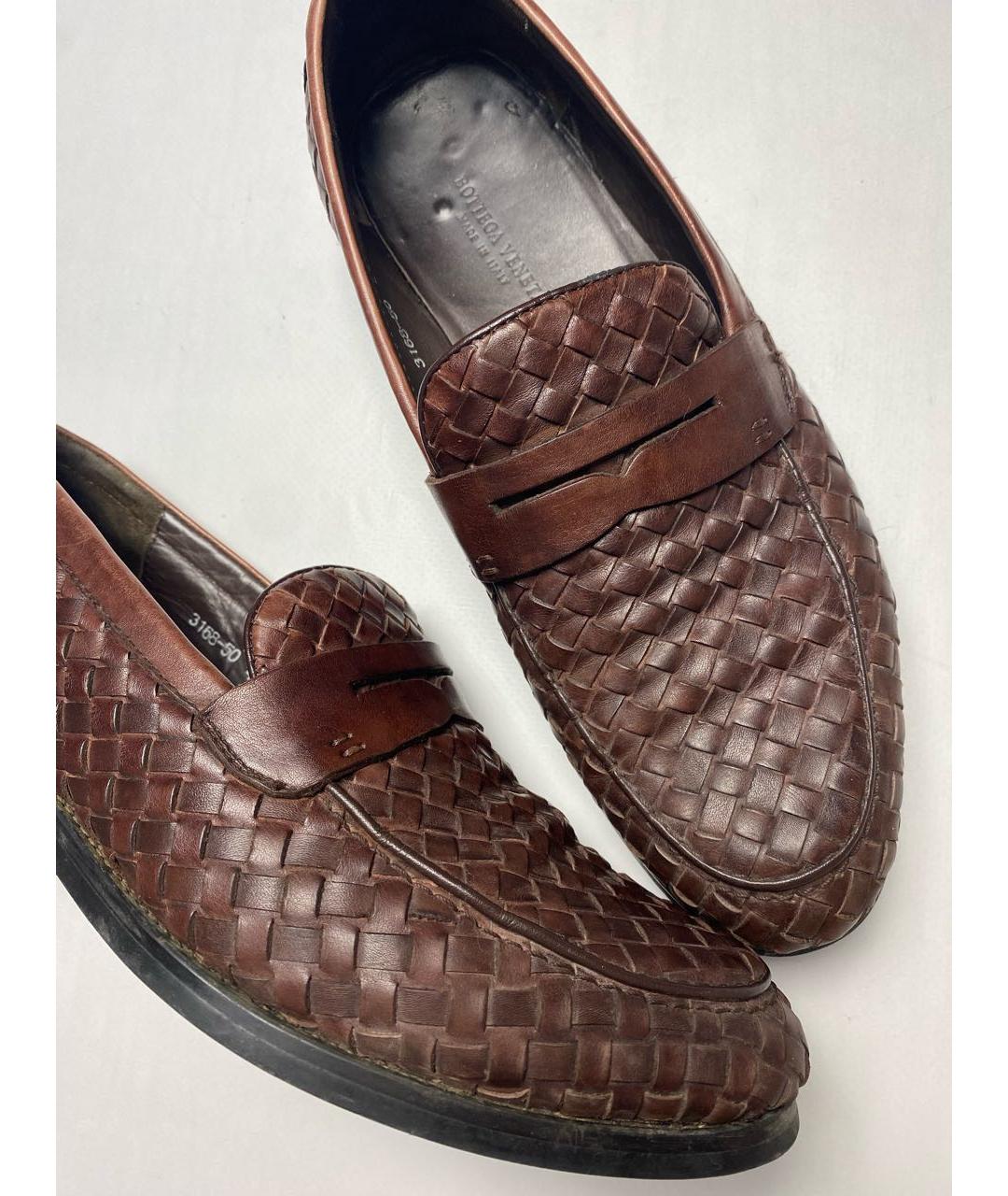 BOTTEGA VENETA Коричневые кожаные лоферы, фото 6