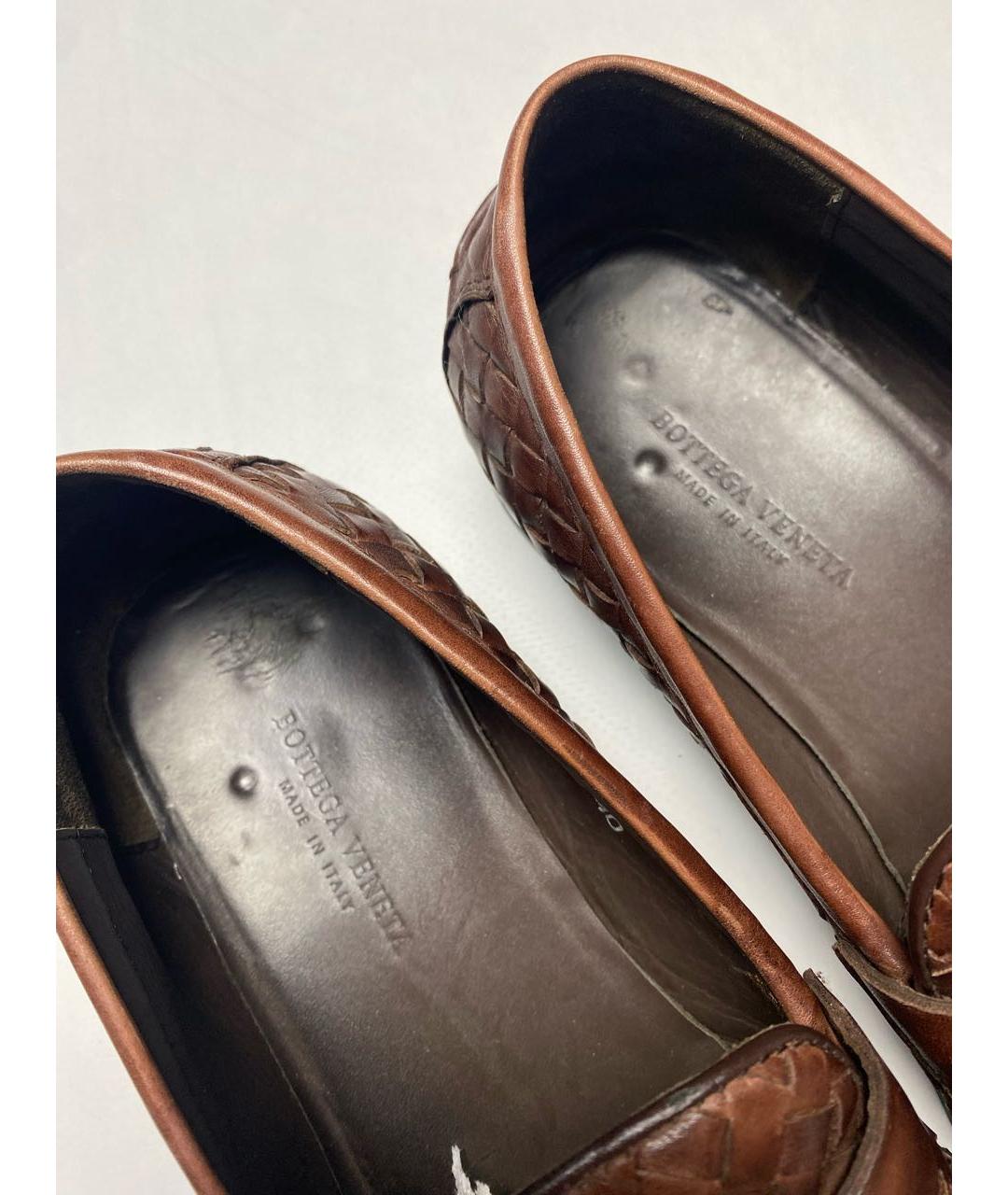 BOTTEGA VENETA Коричневые кожаные лоферы, фото 3