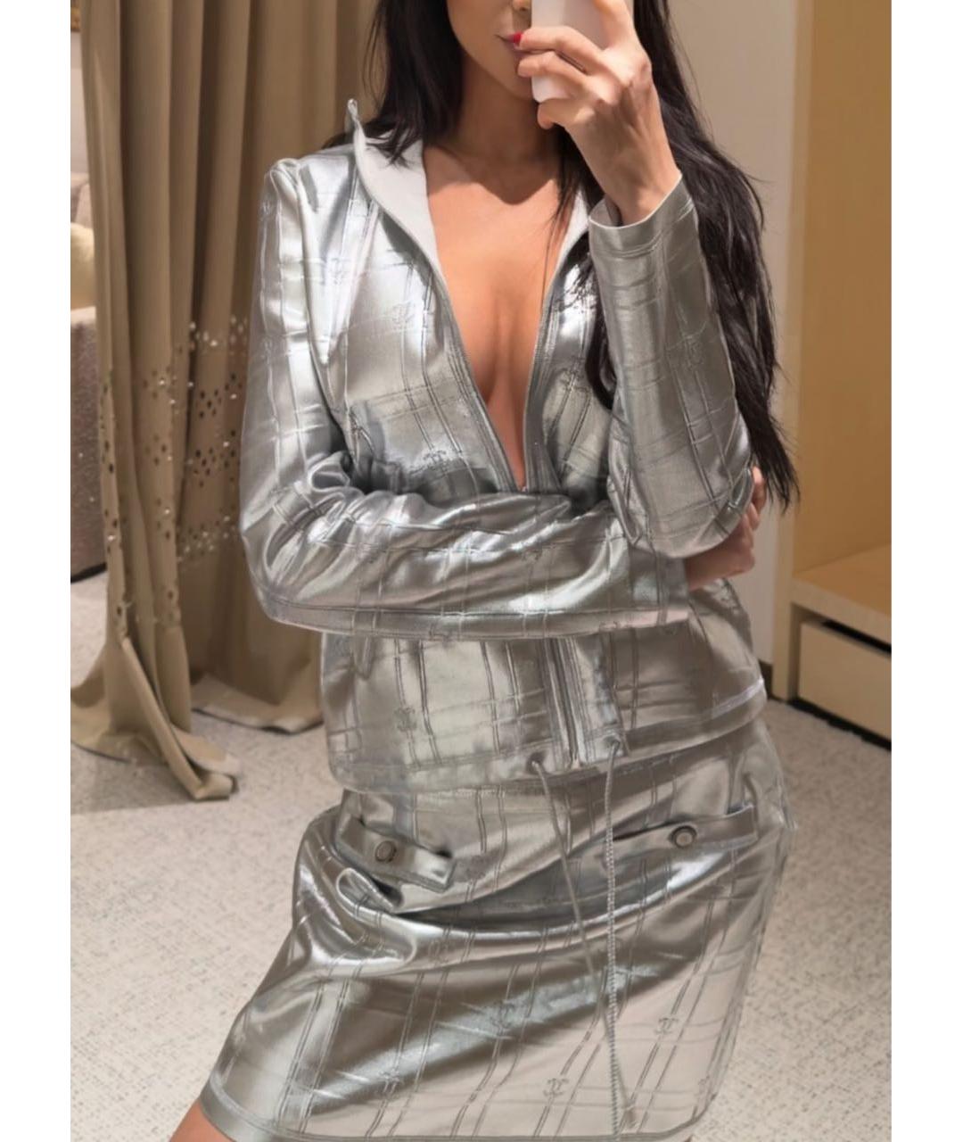 CHANEL Серебряная куртка, фото 4