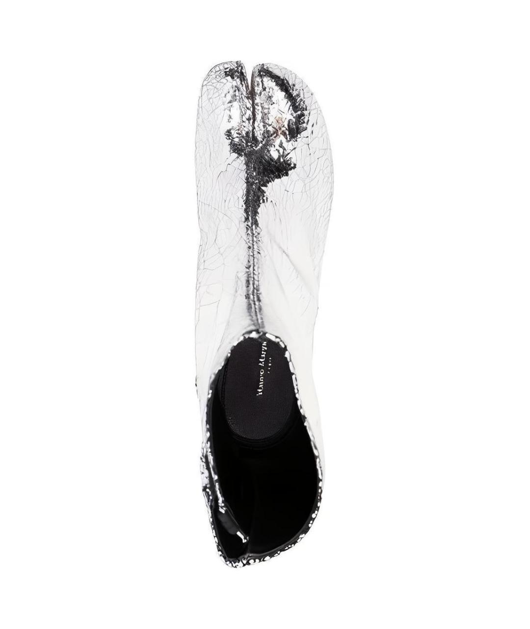 MAISON MARGIELA Серебряные кожаные ботильоны, фото 5