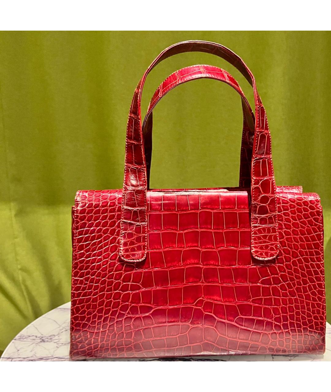 CHANEL Красная сумка тоут из экзотической кожи, фото 3