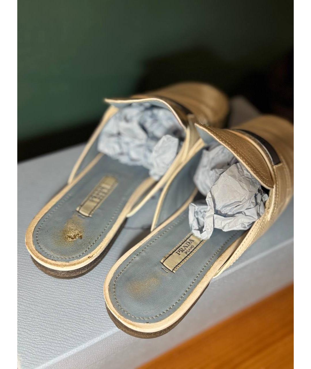 PRADA Кожаные мюли, фото 4