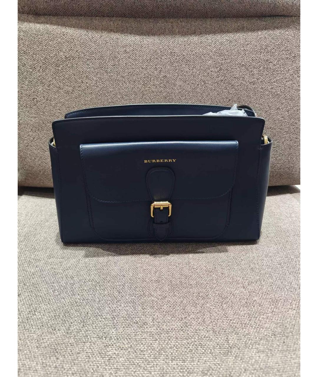 BURBERRY Голубая кожаная сумка через плечо, фото 2