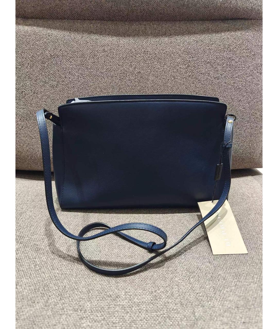 BURBERRY Голубая кожаная сумка через плечо, фото 3