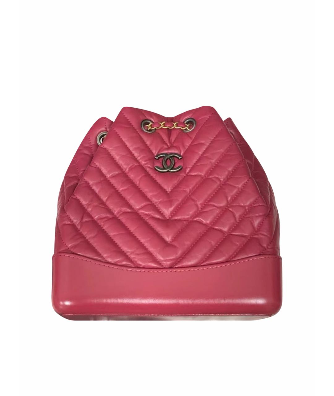 CHANEL Розовый кожаный рюкзак, фото 1