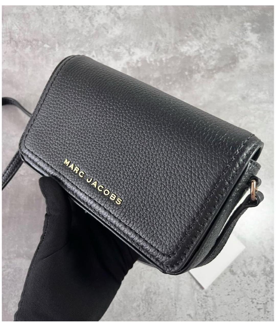 MARC JACOBS Черная кожаная сумка через плечо, фото 5