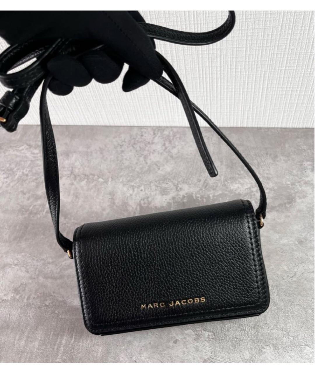 MARC JACOBS Черная кожаная сумка через плечо, фото 8