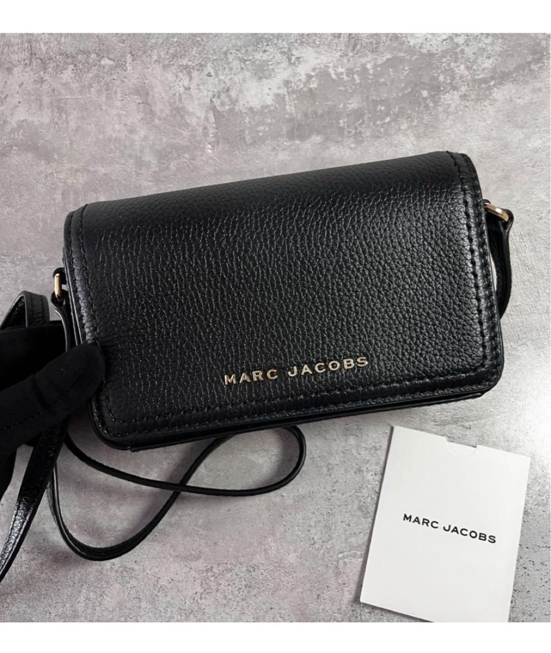 MARC JACOBS Черная кожаная сумка через плечо, фото 2