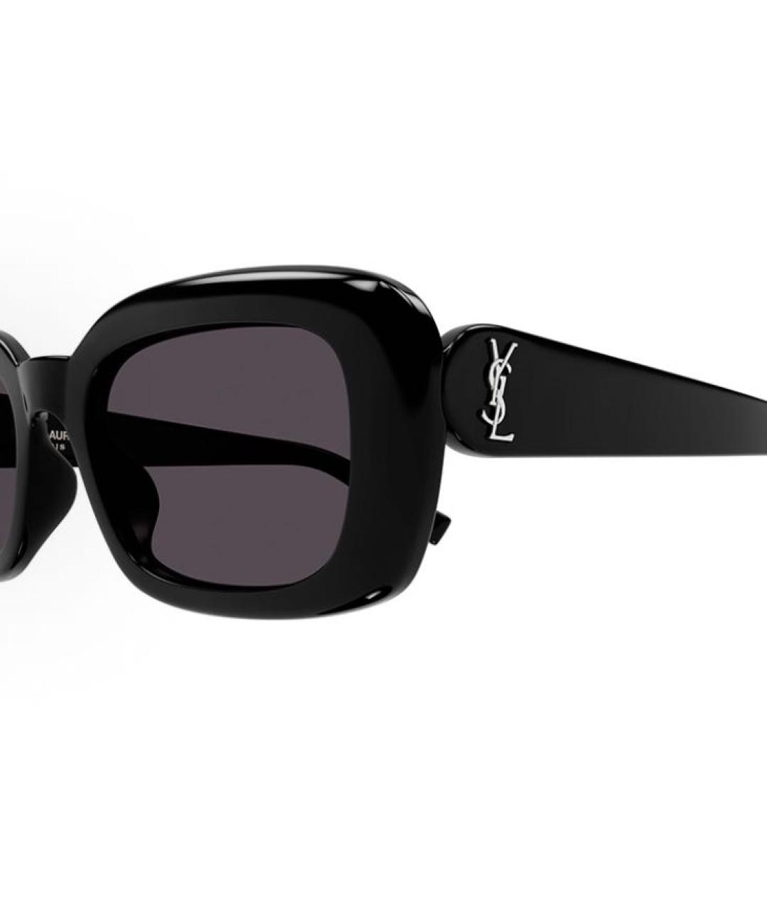 SAINT LAURENT Черные пластиковые солнцезащитные очки, фото 3