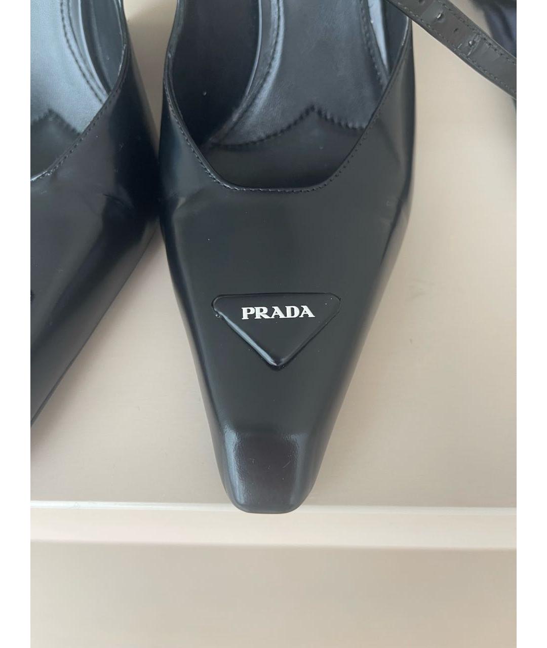 PRADA Черные кожаные туфли, фото 6