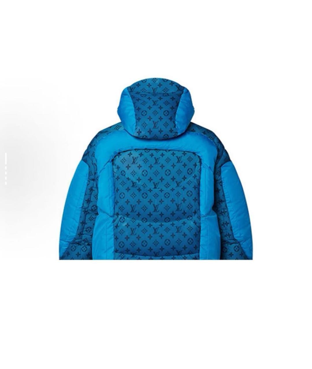 LOUIS VUITTON Синий синтетический пуховик, фото 3