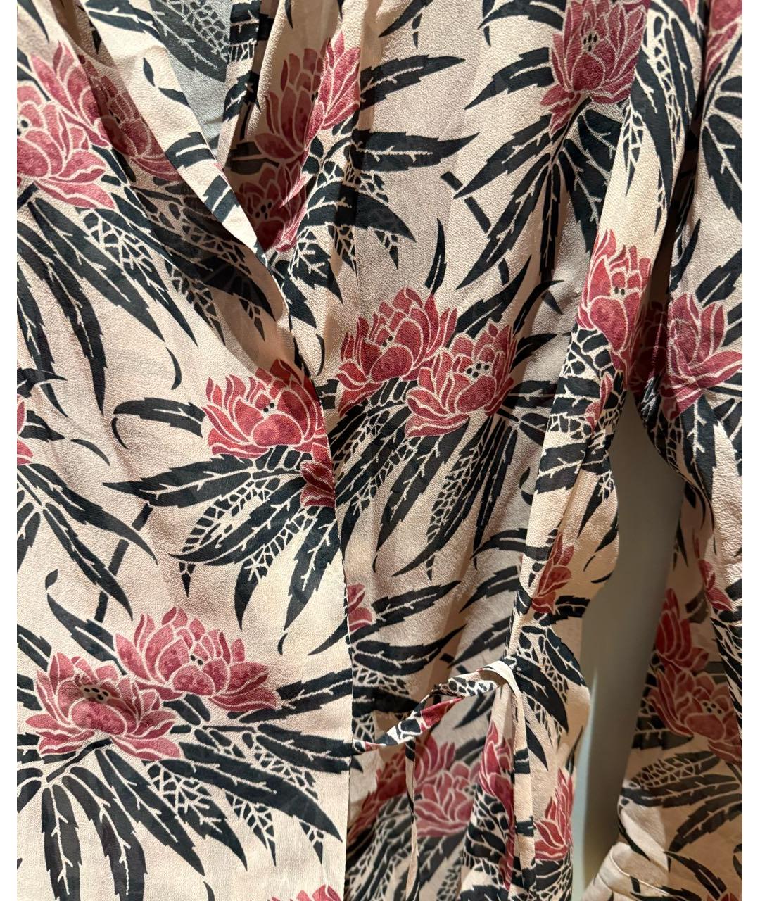 DRIES VAN NOTEN Мульти шелковое платье, фото 7