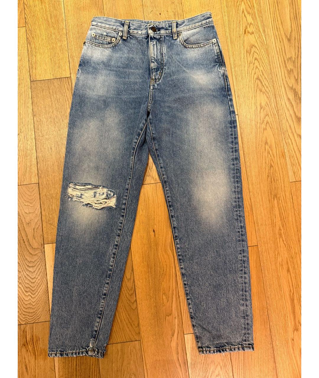 SAINT LAURENT Синие джинсы слим, фото 6