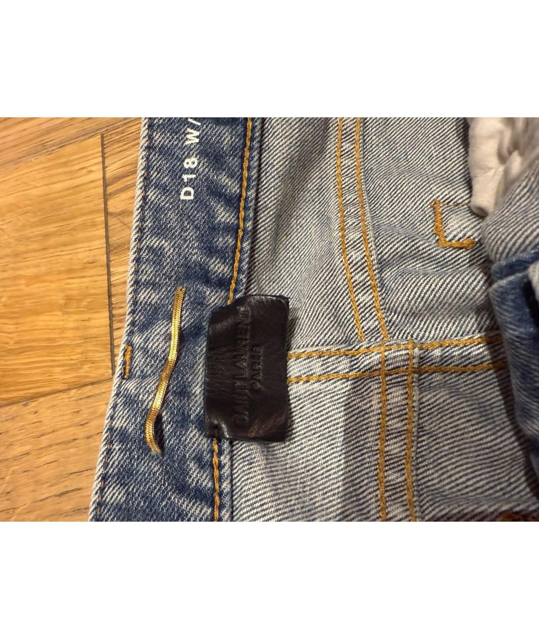SAINT LAURENT Синие джинсы слим, фото 4