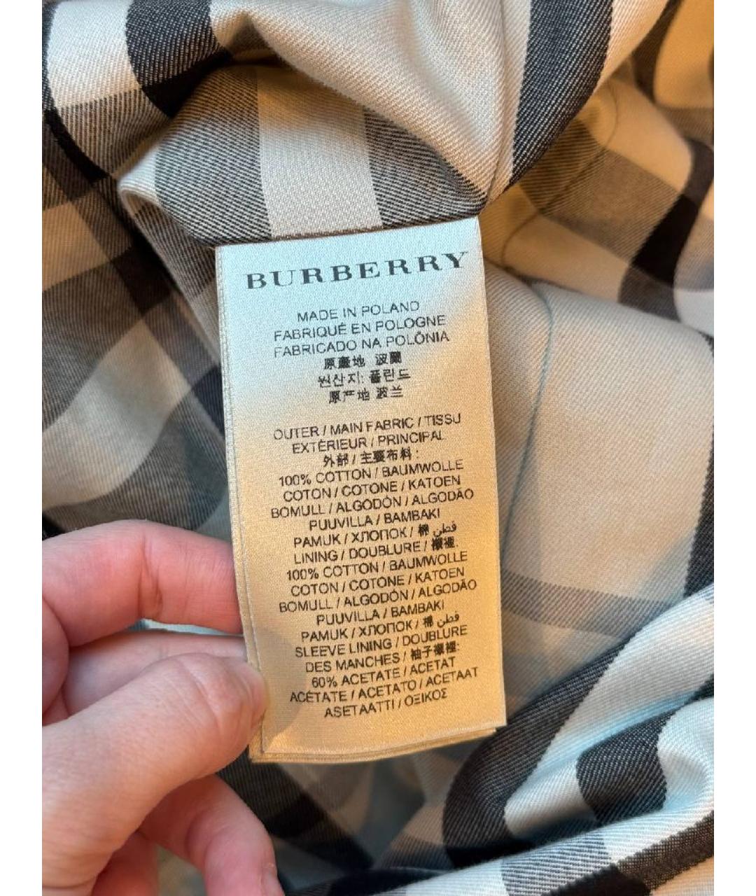 BURBERRY Хлопковый тренч/плащ, фото 6