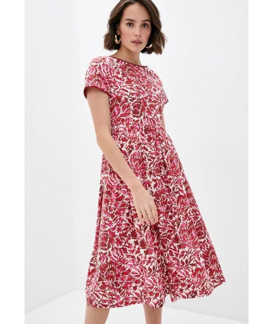 WEEKEND MAX MARA Розовое хлопковое повседневное платье, фото 4