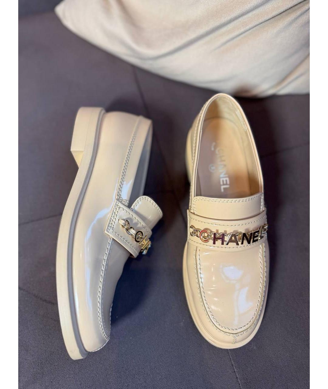 CHANEL Бежевые лоферы, фото 6