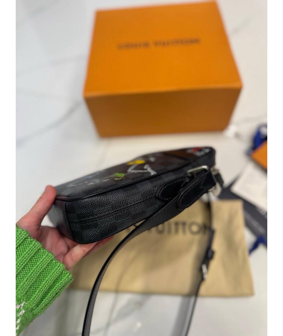 LOUIS VUITTON Черная поясная сумка, фото 7
