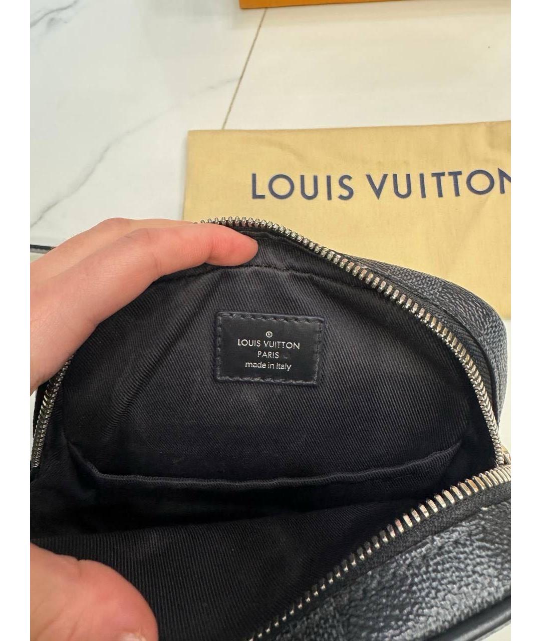 LOUIS VUITTON Черная поясная сумка, фото 3