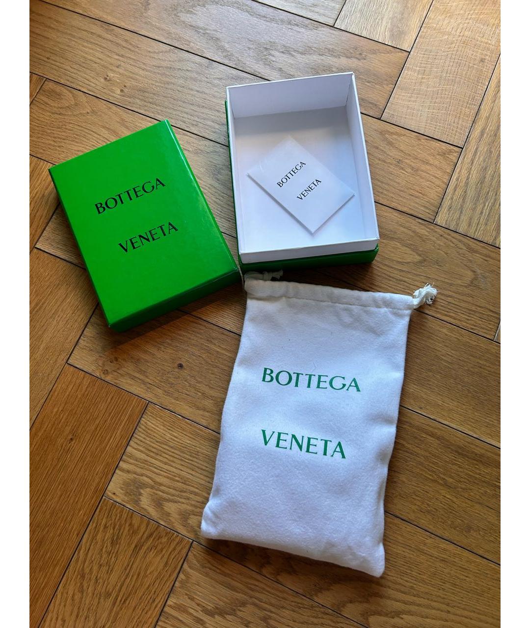 BOTTEGA VENETA Черный кожаный кошелек, фото 6