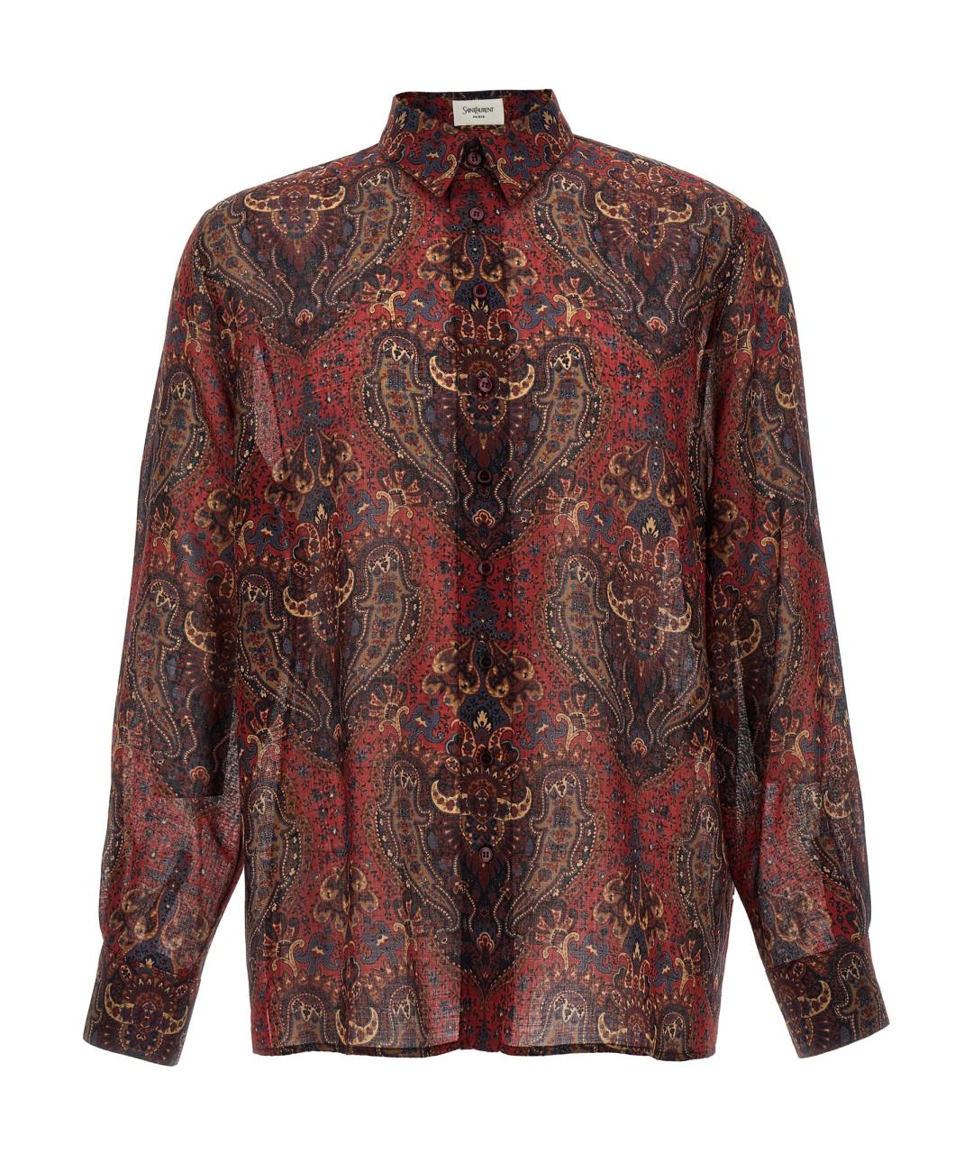 SAINT LAURENT Мульти шерстяная кэжуал рубашка, фото 1
