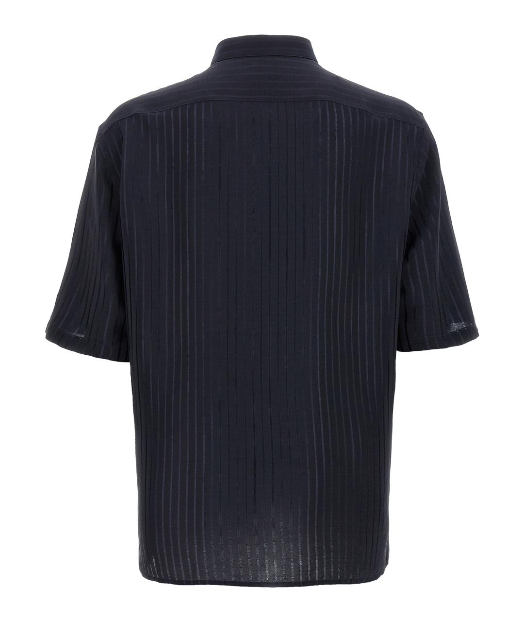 SAINT LAURENT Темно-синяя шелковая кэжуал рубашка, фото 2