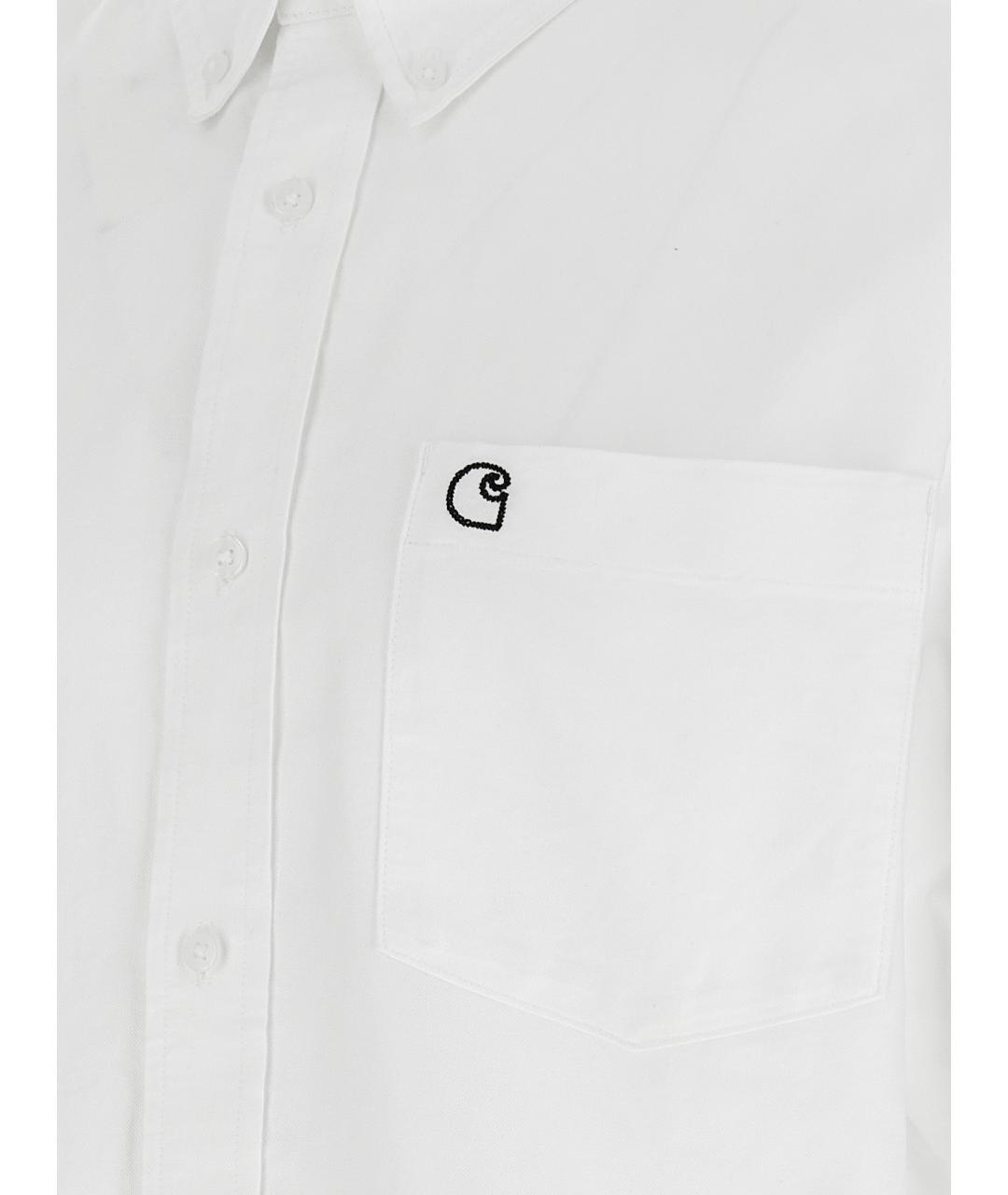 CARHARTT WIP Белая хлопковая кэжуал рубашка, фото 4
