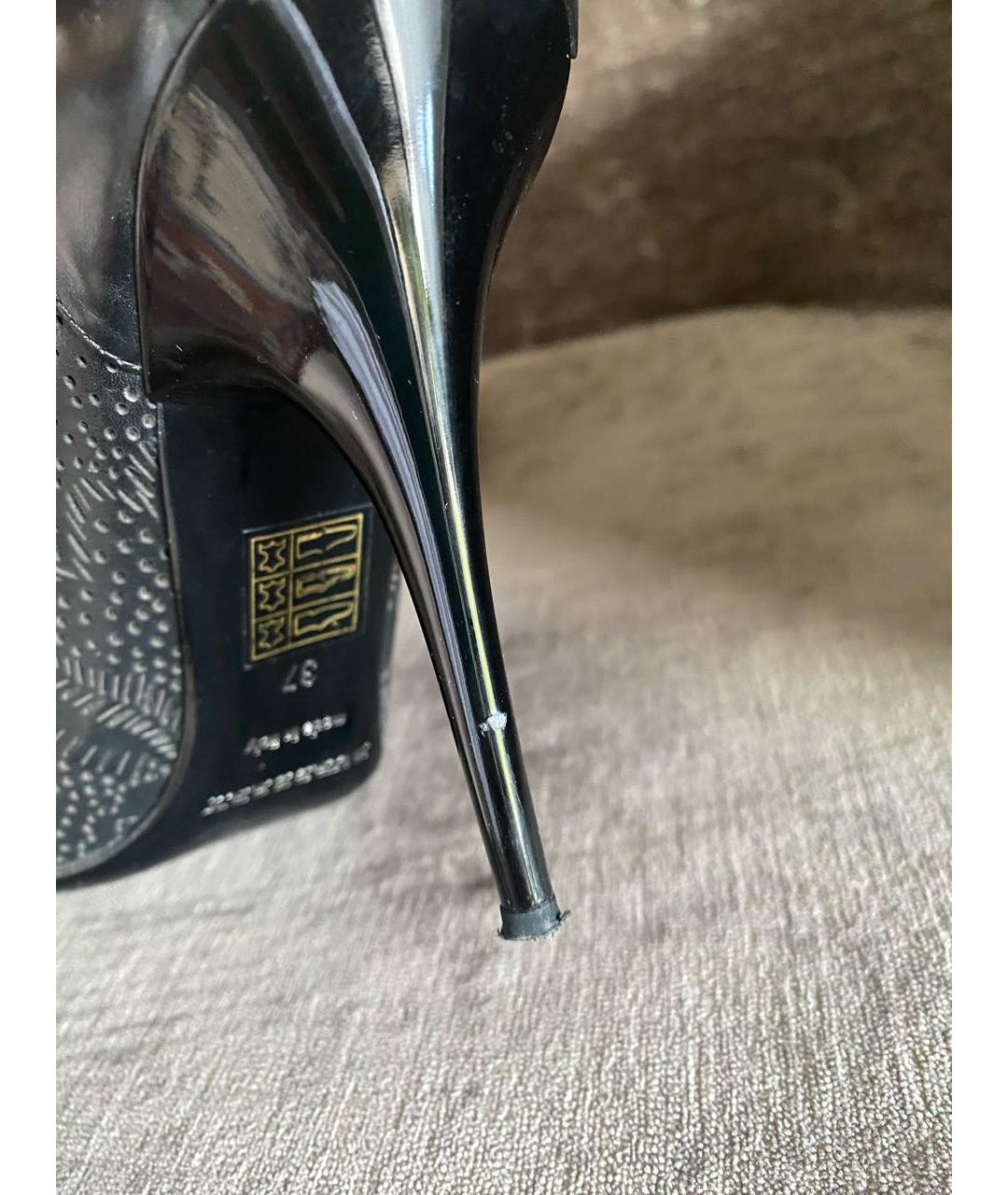 BURBERRY Черные кожаные туфли, фото 7