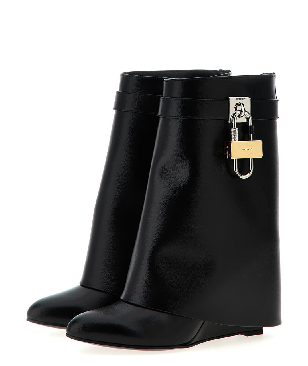 GIVENCHY Черные кожаные полусапоги, фото 2