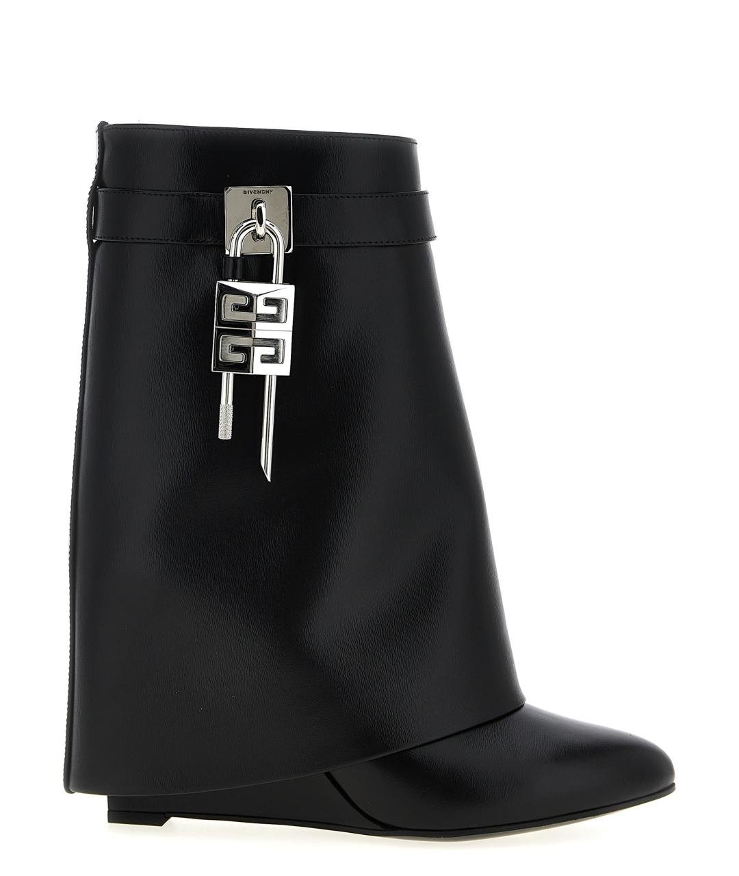 GIVENCHY Черные кожаные полусапоги, фото 1