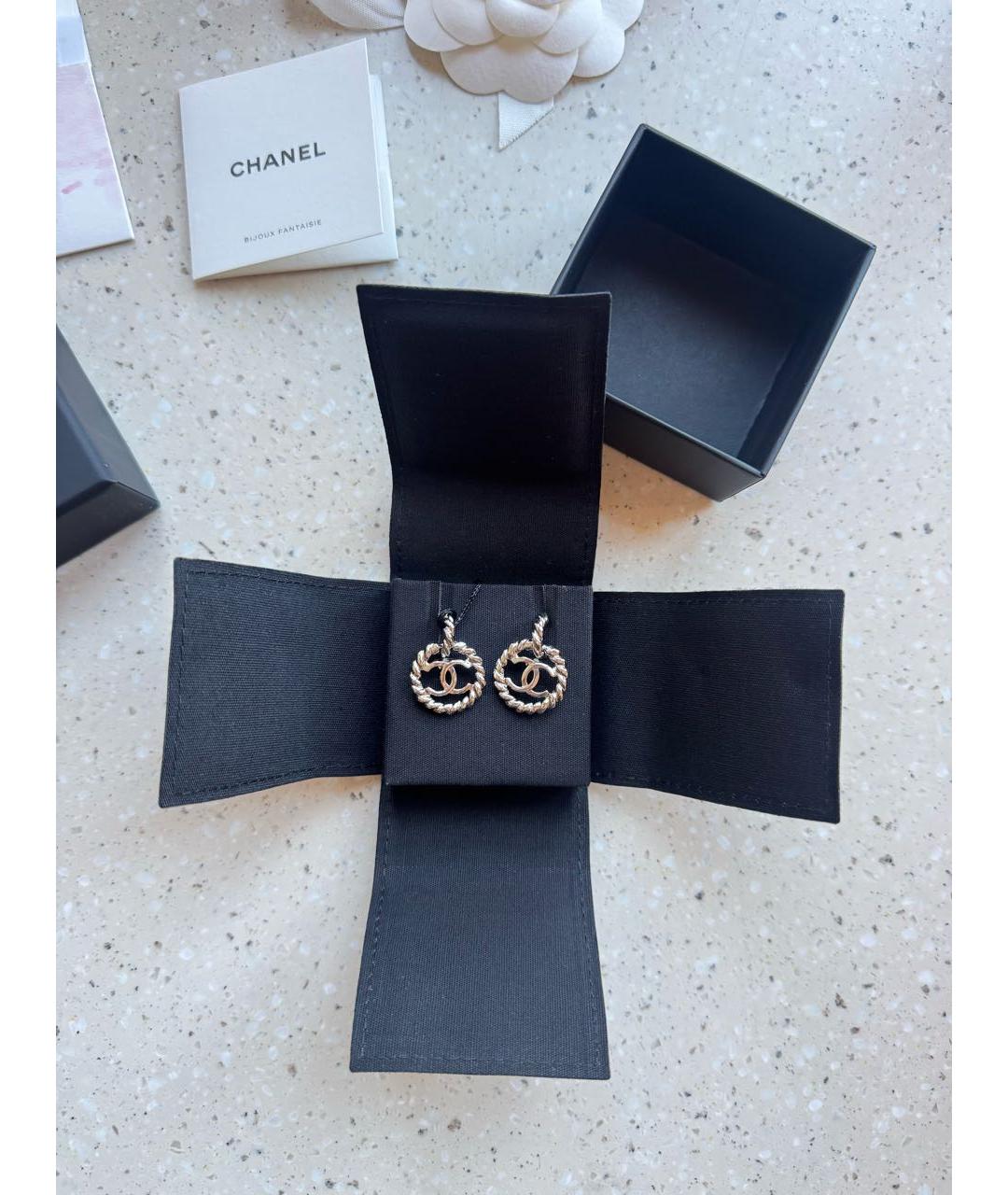 CHANEL Металлические серьги, фото 5