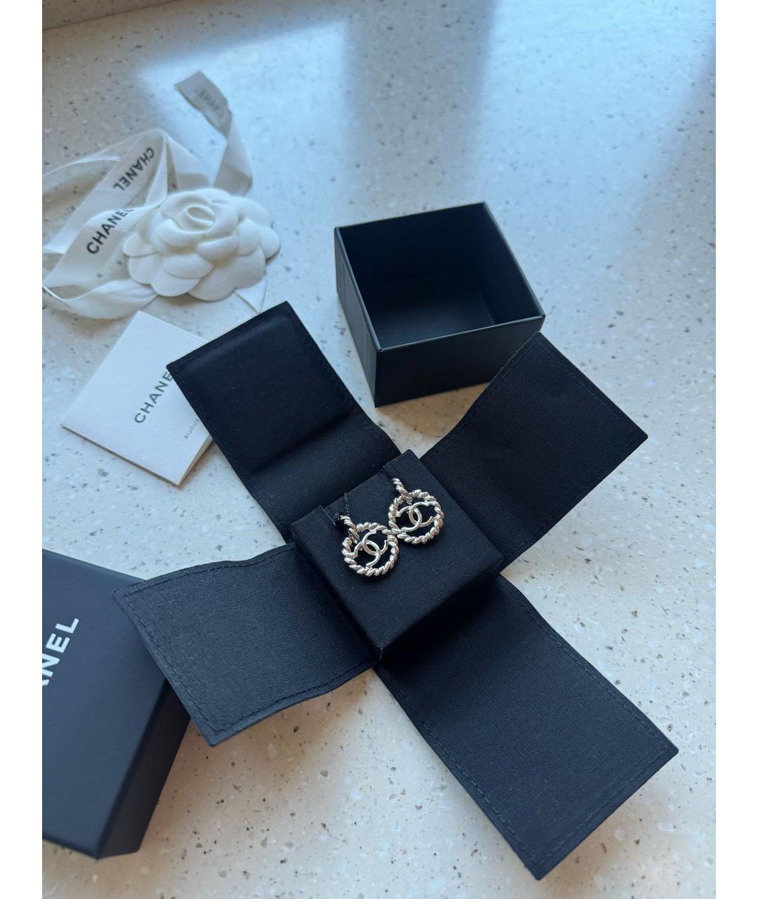 CHANEL Металлические серьги, фото 2
