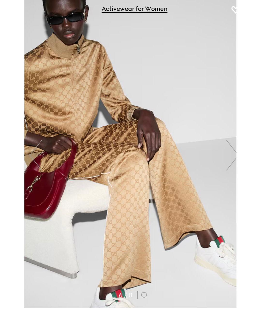 GUCCI Золотые ацетатные брюки широкие, фото 5